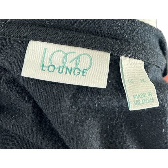 Logo Lounge Black Asymmetric Hemline Tunic Chiffon Ruffle Bottom Size XL - Picture 2 of 6